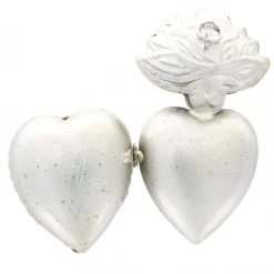 Palais du Rosaire Pendentif Ex-voto argenté 8,5 cm^ Ex-Voto