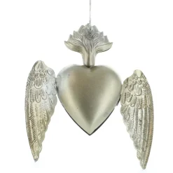 Palais du Rosaire Pendentif Ex-Voto Sacré Coeur de 21 cm^ Cadre Religieux