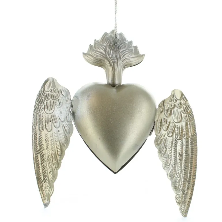 Palais du Rosaire Pendentif Ex-Voto Sacré Coeur de 21 cm^ Cadre Religieux