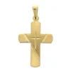 Palais du Rosaire Pendentif plaqué or double croix 20 mm^ Croix En Pendentif | Médaille Et Croix Plaqué Or