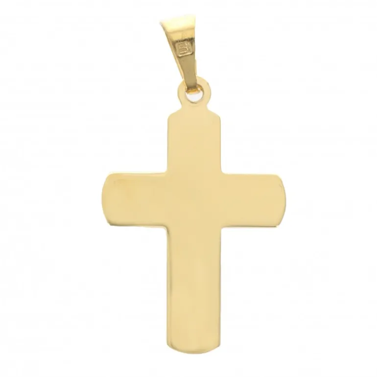 Palais du Rosaire Pendentif plaqué or double croix 20 mm^ Croix En Pendentif | Médaille Et Croix Plaqué Or
