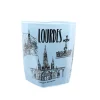 Palais du Rosaire Petit verre bleu souvenir de Lourdes^ Vaisselle De Lourdes