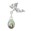 Palais du Rosaire Pin's Ange et médaille Apparition de Lourdes^ Pin'S