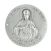 Palais du Rosaire Plaque de porte Sacré Coeur 70 mm en laiton argenté^ Médaille Et Croix Métal | Médaille Murale