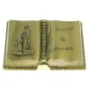 Palais du Rosaire Plaque Funéraire de l'Apparition en forme de livre en résine dorée 9x12cm^ Plaque Funéraire