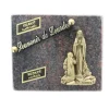 Palais du Rosaire Plaque Funéraire de l'Apparition de Lourdes en granit 10x12cm^ Plaque Funéraire