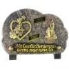 Palais du Rosaire Plaque funéraire de l'Apparition en bronze et granit 18x14cm^ Plaque Funéraire