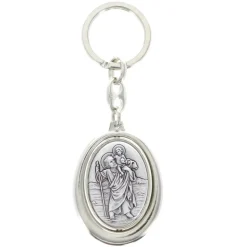 Palais du Rosaire Porte clé de l'Apparition de Lourdes et de Saint Christophe^ Porte-Clés
