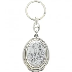 Palais du Rosaire Porte clé de l'Apparition de Lourdes et de Saint Christophe^ Porte-Clés