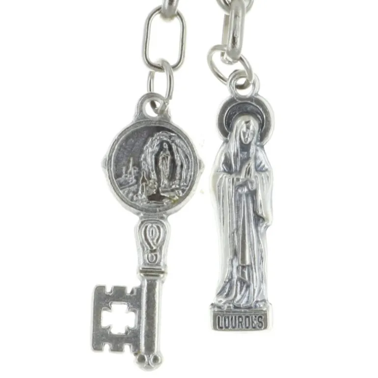 Palais du Rosaire Porte-clés deux pendentifs, Vierge Marie et Apparition de Lourdes^ Porte-Clés