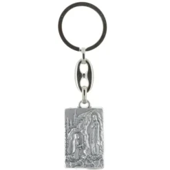 Palais du Rosaire Porte-clés rectangle Apparition de Lourdes et Saint Christophe^ Porte-Clés