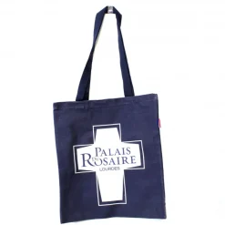 Palais du Rosaire Sac tissu bleu illustré avec la Basilique de Lourdes^ Accessoire | Sac