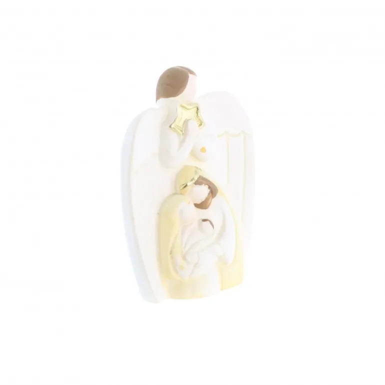 Palais du Rosaire Satue de la Sainte Famille et d'un ange en résine 6cm^ Statue De La Sainte Famille