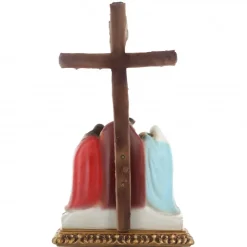 Palais du Rosaire Scène de la descente de la croix en résine colorée 45cm^ Pâques