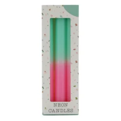 Palais du Rosaire Set de 3 bougies à bâton couleur rose et turquoise 20x2cm^ Bougie De Dévotion