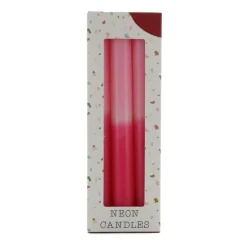Palais du Rosaire Set de 3 bougies à bâton couleur rose et rouge 20x2cm^ Bougie De Dévotion
