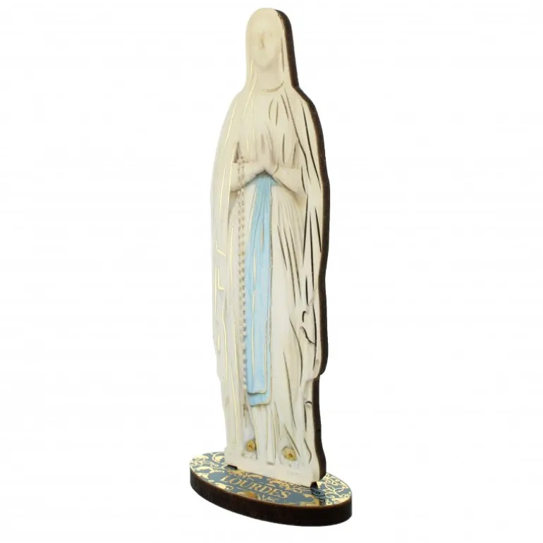 Palais du Rosaire Silhouette de Notre Dame de Lourdes de 14cm^ Cadre Religieux | Statue De Notre Dame De Lourdes