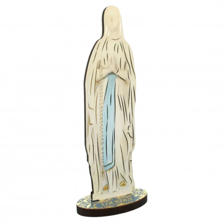 Palais du Rosaire Silhouette de Notre Dame de Lourdes de 14cm^ Cadre Religieux | Statue De Notre Dame De Lourdes