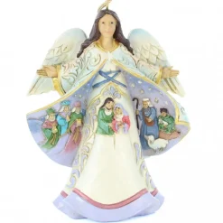 Palais du Rosaire Statue Ange 15cm avec la Nativité^ Statue Ange
