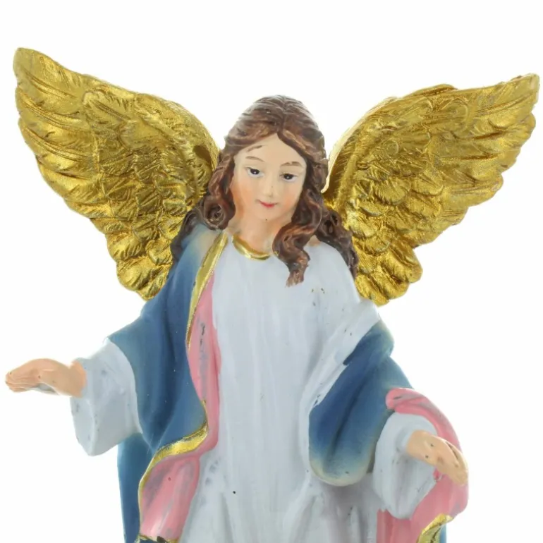 Palais du Rosaire Statue Ange gardien en résine colorée 13cm^ Statue Ange