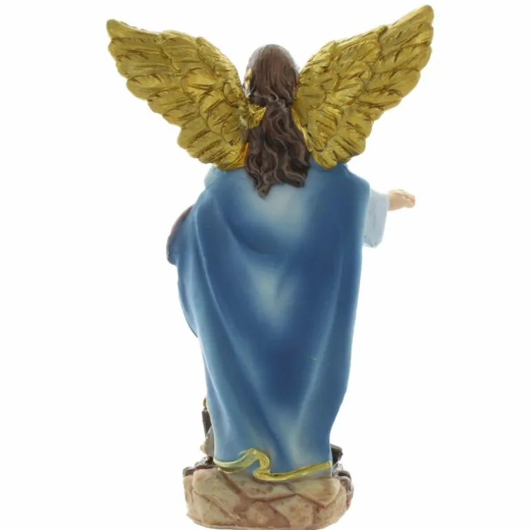 Palais du Rosaire Statue Ange gardien en résine colorée 13cm^ Statue Ange