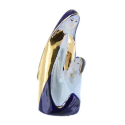 Palais du Rosaire Statue Apparition de Lourdes en porcelaine dorée 12 cm^ Statue De Notre Dame De Lourdes