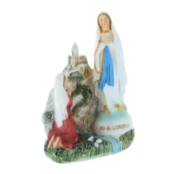 Palais du Rosaire Statue Apparition de Lourdes en résine colorée 9 cm^ Statue De Notre Dame De Lourdes