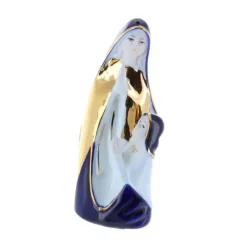 Palais du Rosaire Statue Apparition de Lourdes en porcelaine dorée 12 cm^ Statue De Notre Dame De Lourdes