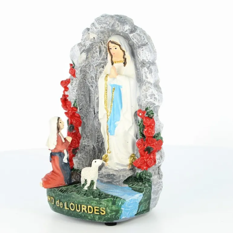 Palais du Rosaire Statue avec lumière de la Grotte de Lourdes^ Autres Statues De La Vierge
