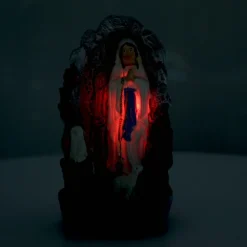 Palais du Rosaire Statue avec lumière de la Grotte de Lourdes^ Autres Statues De La Vierge