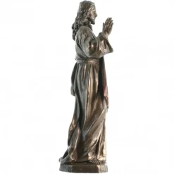 Palais du Rosaire Statue Christ Miséricordieux de 22cm en bronze coulé a froid^ Statue Funéraire | Jésus Miséricordieux