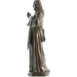 Palais du Rosaire Statue Christ Miséricordieux de 22cm en bronze coulé a froid^ Statue Funéraire | Jésus Miséricordieux