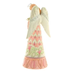 Palais du Rosaire Statue d'Ange avec un Bouquet et une Colombe en résine 24cm^ Statue Ange