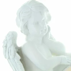 Palais du Rosaire Statue d'Ange debout en résine avec un coeur contenant une bougie 30cm^ Bougeoir | Statue Ange