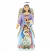 Palais du Rosaire Statue d'Ange gardien en résine avec une étoile - Résine - 18,5cm^ Décoration De Noël