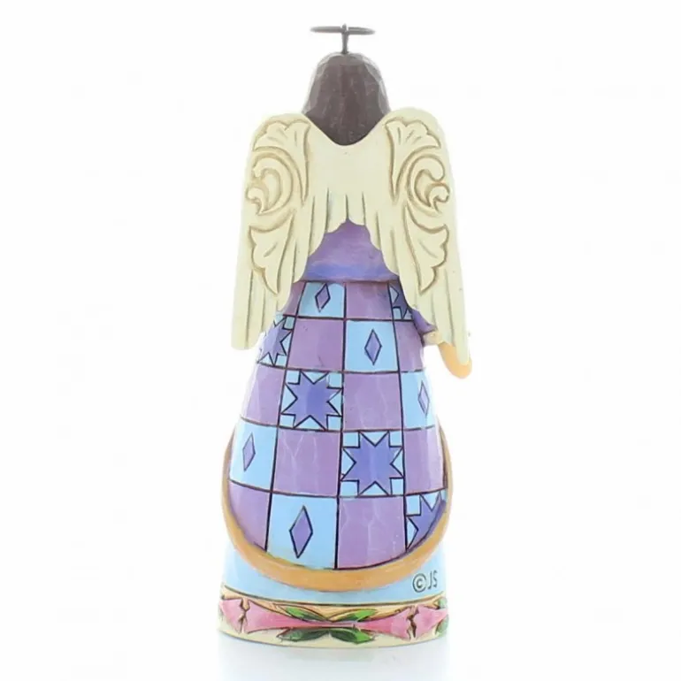 Palais du Rosaire Statue d'Ange gardien en résine avec une étoile - Résine - 18,5cm^ Décoration De Noël