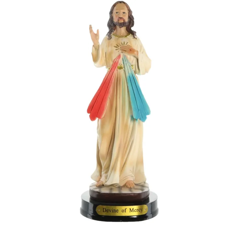 Palais du Rosaire Statue de Jésus Miséricordieux en résine de 20cm^ Jésus Miséricordieux