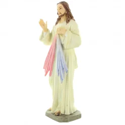 Palais du Rosaire Statue de Jésus Miséricordieux en résine ivolite 21cm^ Jésus Miséricordieux