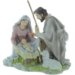 Palais du Rosaire Statue de la Nativité en résine colorée 20cm^ Crèche | Statue De La Sainte Famille