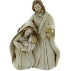 Palais du Rosaire Statue de la Sainte Famille en résine patinée 9,5cm^ Statue De La Sainte Famille