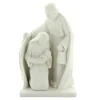 Palais du Rosaire Statue de la Sainte Famille en albâtre blanche 17cm^ Statue De La Sainte Famille