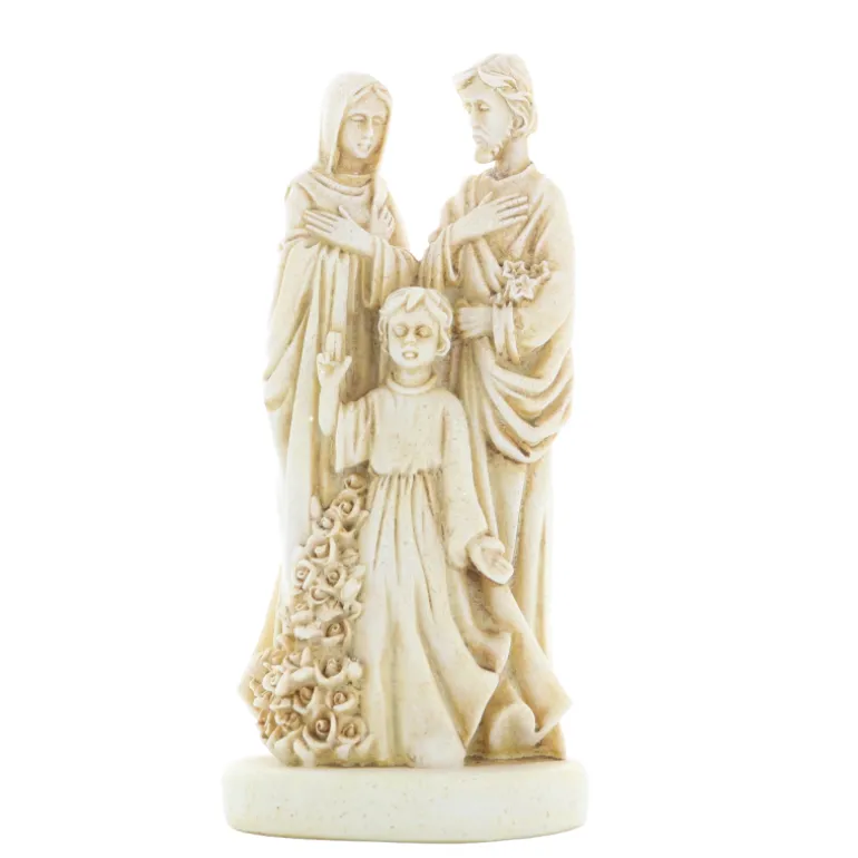 Palais du Rosaire Statue de la Sainte Famille en pierre et résine de 17cm^ Statue De La Sainte Famille