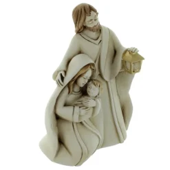 Palais du Rosaire Statue de la Sainte Famille en résine patinée 9,5cm^ Statue De La Sainte Famille