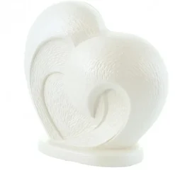 Palais du Rosaire Statue de la Sainte Famille en forme de Coeur et en résine blanche^ Cadre Religieux