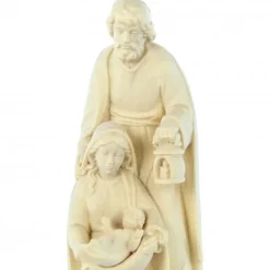 Palais du Rosaire Statue de la Sainte Famille en bois d'érable de 10cm^ Crèche | Statue En Bois