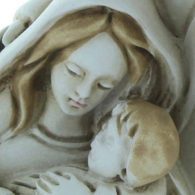 Palais du Rosaire Statue de la Sainte Famille en résine patinée 9,5cm^ Statue De La Sainte Famille