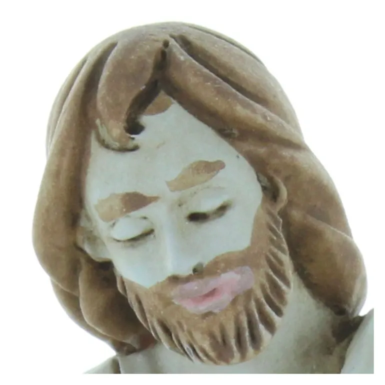Palais du Rosaire Statue de la Sainte Famille en résine patinée 9,5cm^ Statue De La Sainte Famille