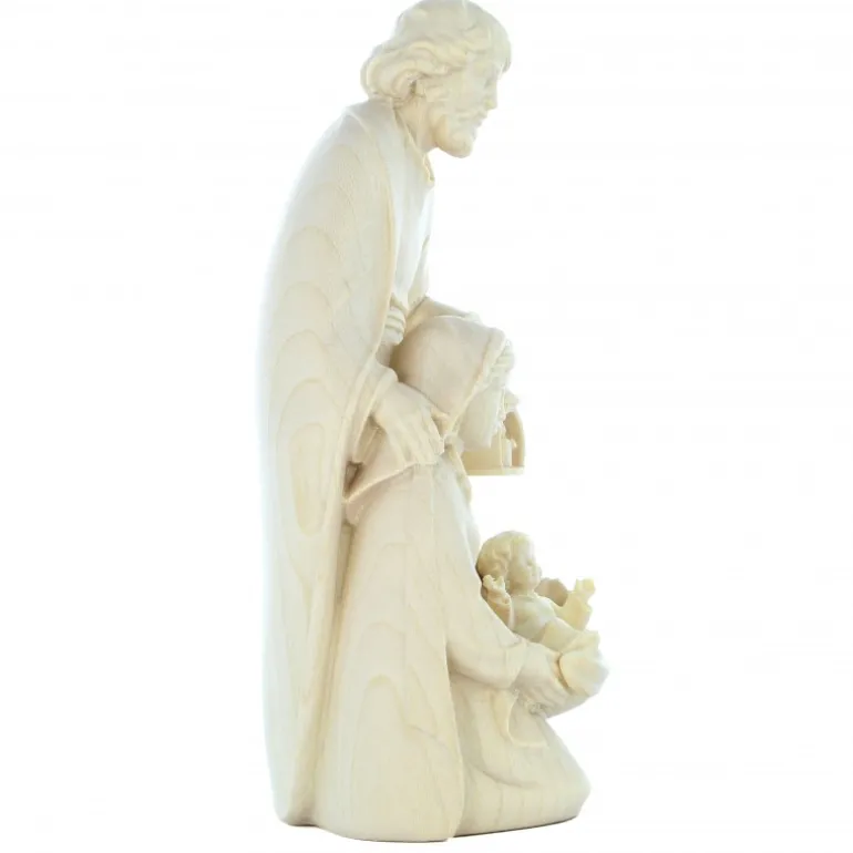 Palais du Rosaire Statue de la Sainte Famille en bois d'érable 15cm^ Crèche | Statue En Bois