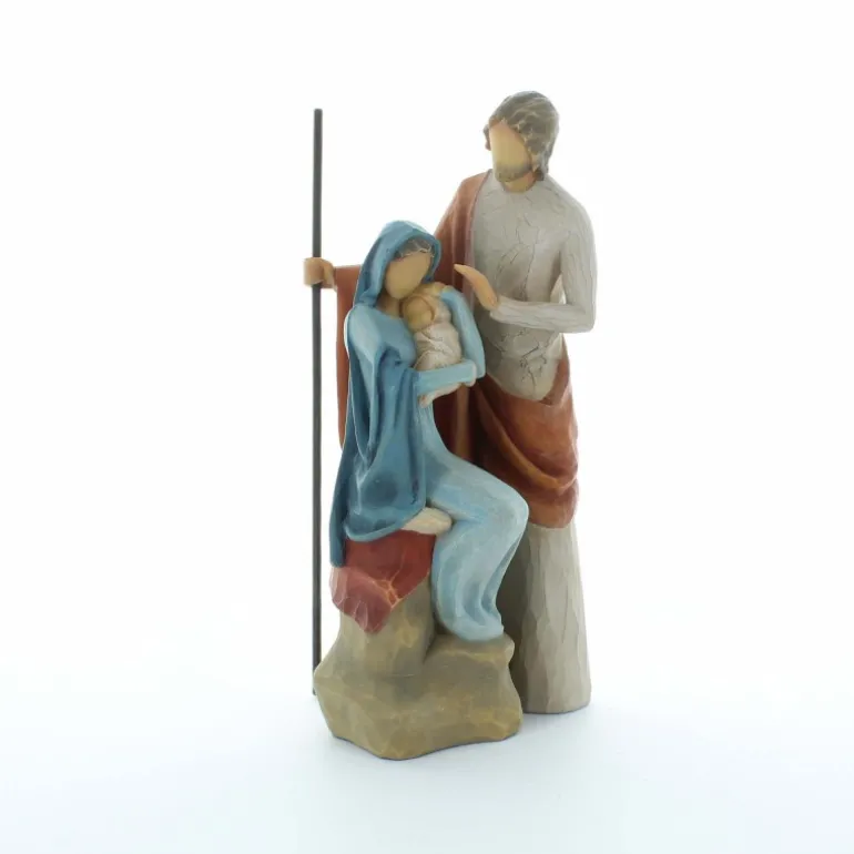 Palais du Rosaire Statue de la Sainte Famille en résine 19 cm^ Décoration De Noël | Statue De La Sainte Famille