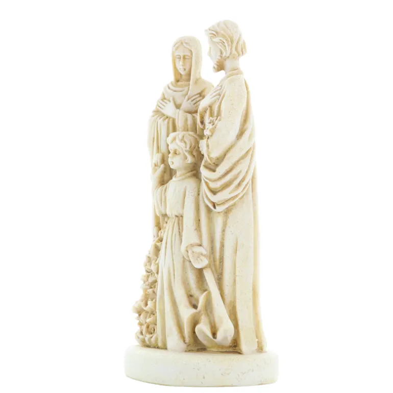 Palais du Rosaire Statue de la Sainte Famille en pierre et résine de 17cm^ Statue De La Sainte Famille
